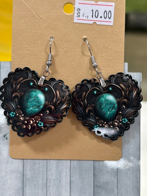 Heart Shaped Sublimated Earrings