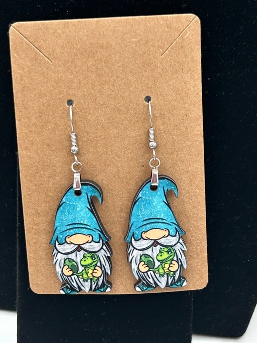 Gnome Shaped Sublimated Earring