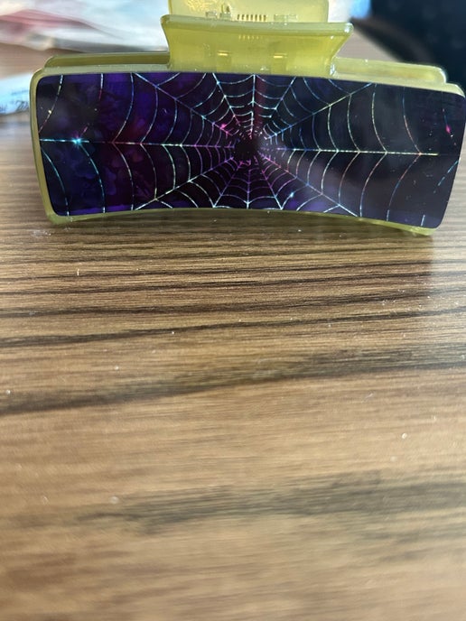 Spiderweb Themed Sublimated Hair Clip