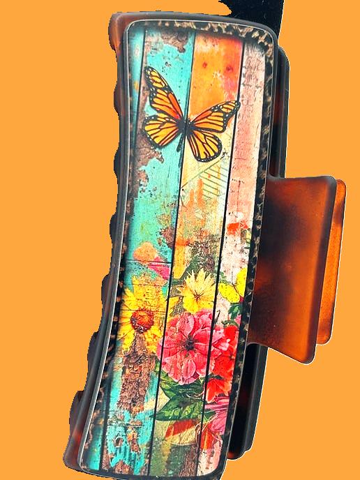 Board Look Summer/Spring Themed Sublimated Large Hair Clip