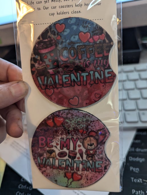 Neoprene Car Coasters Sublimated Set of 2