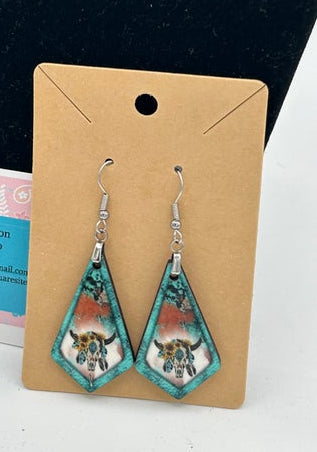 Boho Geometric Shaped Sublimated Earrings