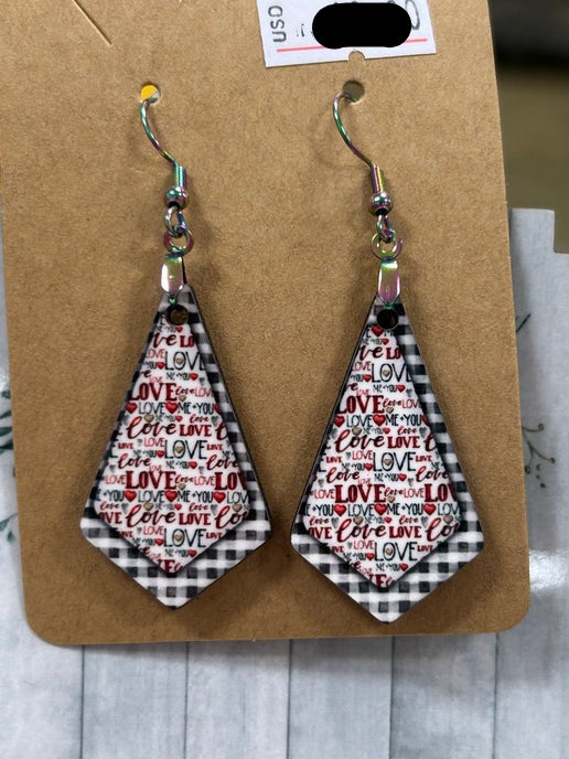 Boho Geometric Shaped Sublimated Earrings