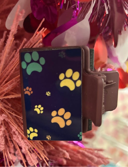 Paw Print Design Sublimated Small Hair Clip