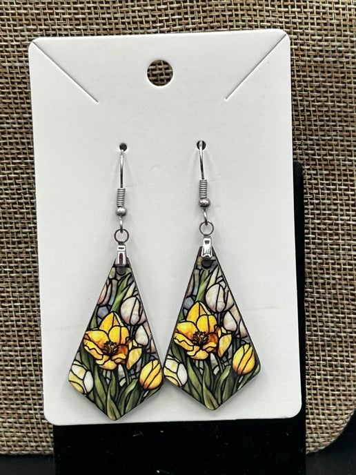 Boho Geometric Shaped Sublimated Earrings