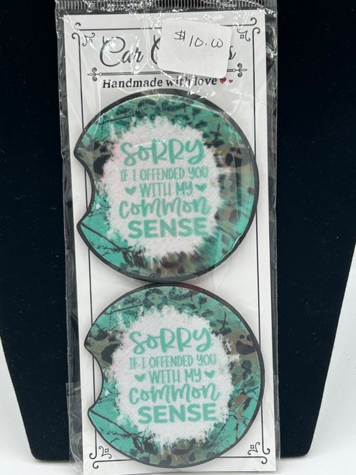 Neoprene Car Coasters Sublimated Set of 2