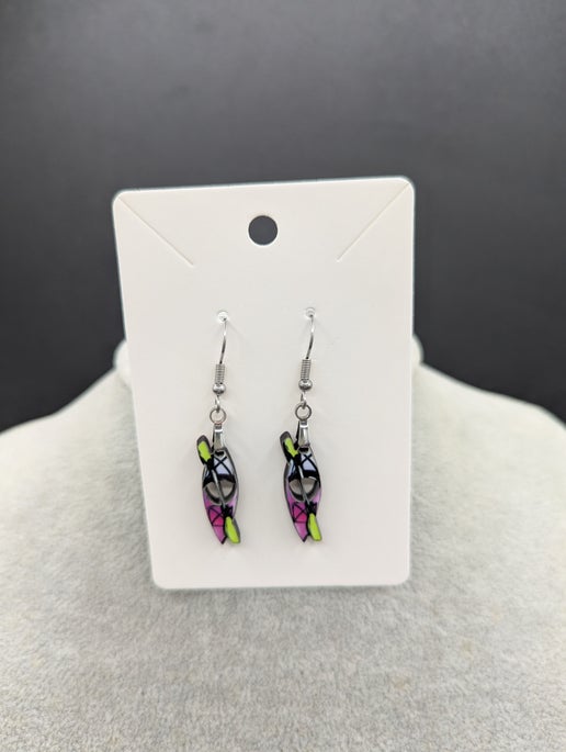 Kayak Shaped Sublimated Earrings