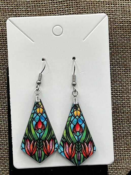 Boho Geometric Shaped Sublimated Earrings