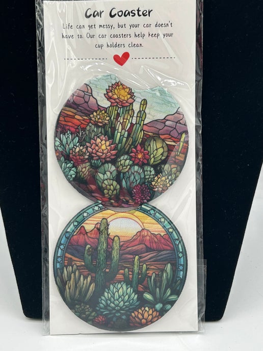 Neoprene Car Coasters Sublimated Set of 2