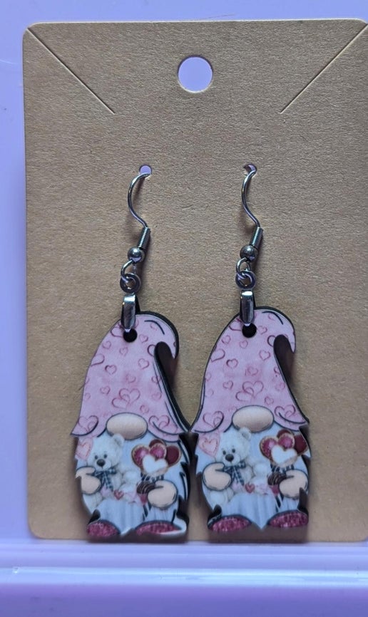 Gnome Shaped Sublimated Earring