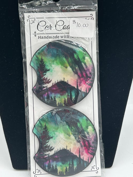 Neoprene Car Coasters Sublimated Set of 2