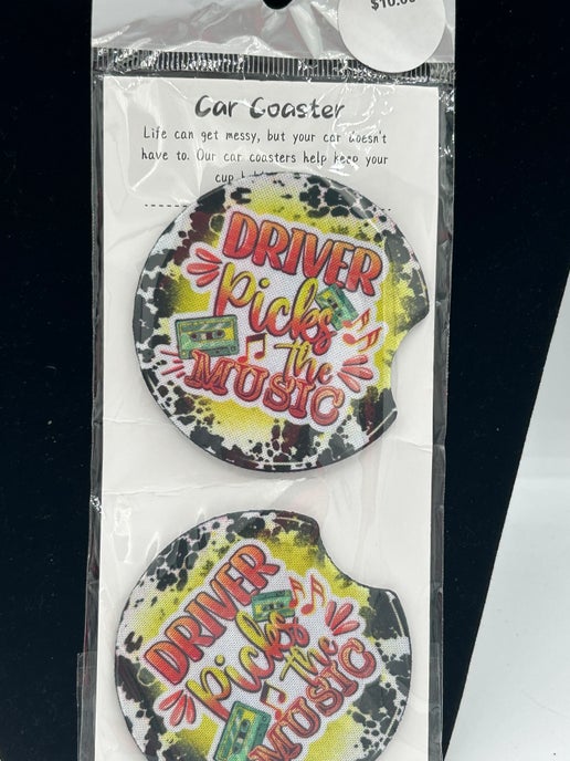 Neoprene Car Coasters Sublimated Set of 2