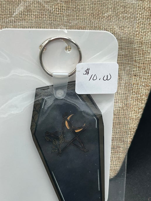 Coffin Shaped Sublimated Keychain