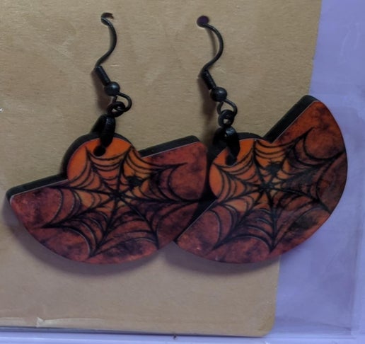 Boho Rounded Shaped Sublimated Earring 1.5 inch