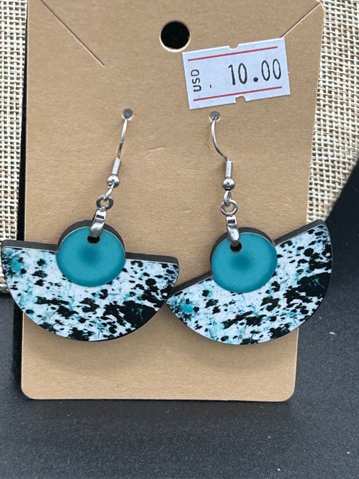 Boho Rounded Sublimated  Earring