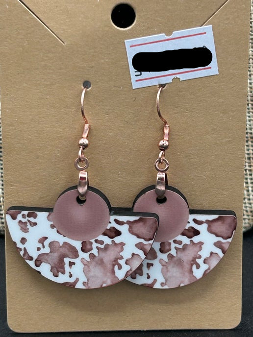Boho Rounded Sublimated Earring