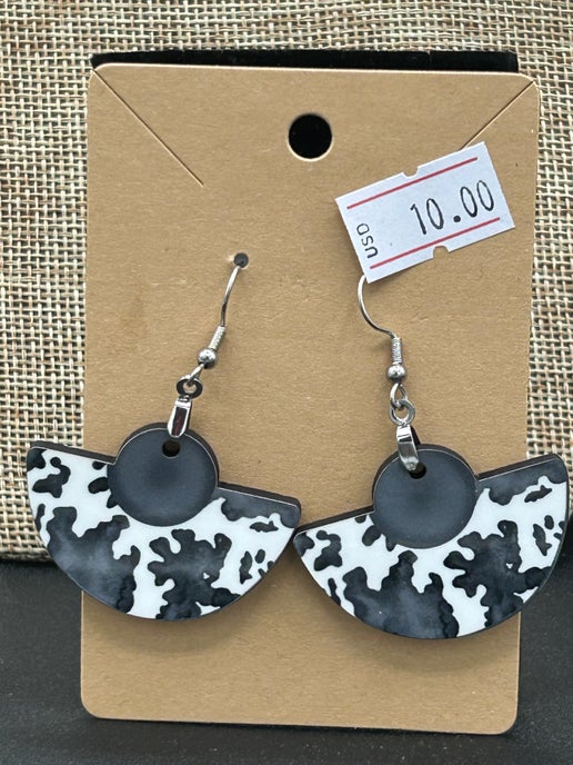 Boho Round Shaped Sublimated Earring