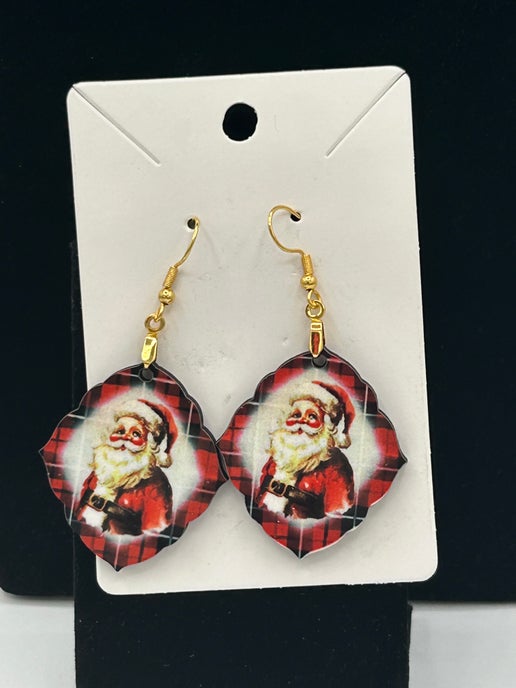 Fancy Diamond Shaped Sublimated Earring