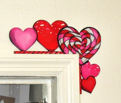 Hearts Shaped Sublimated Corner Sitter