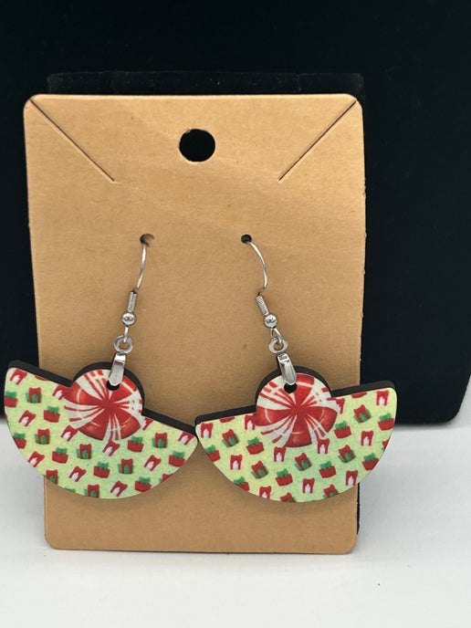 Boho Round Shaped Sublimated Earring