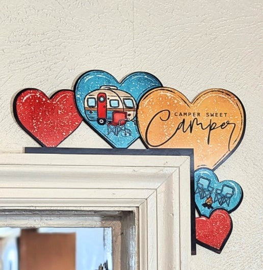 Hearts Shaped Sublimated Corner Sitter