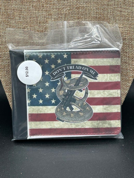 Mens Black Faux Leather Sublimated Wallet