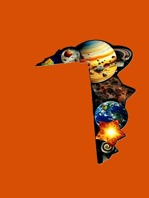 Space Planets Shaped Sublimated Corner Sitter