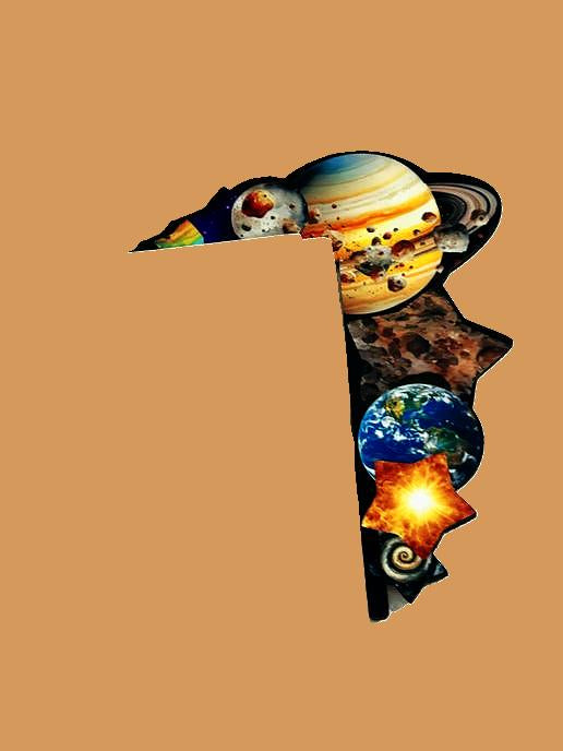 Space Planets Shaped Sublimated Corner Sitter