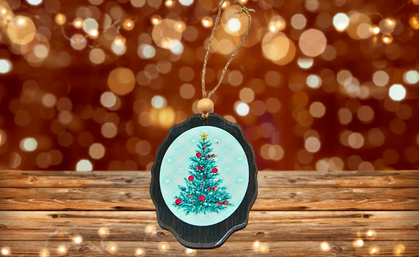 MSF- Oval Frame Shaped Sublimated Ornament