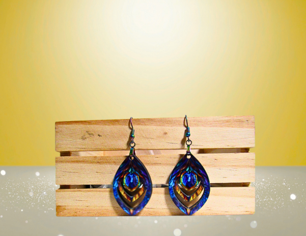 MDF-Open Teardrop Shaped Sublimated Earrings 1.5 inch