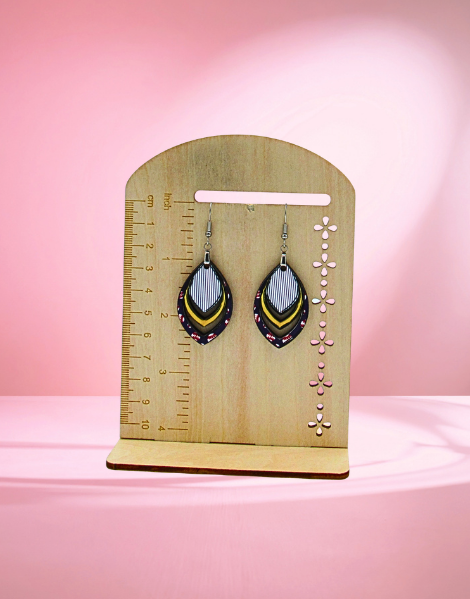MDF-Open Teardrop Shaped Sublimated Earrings 1.5 inch