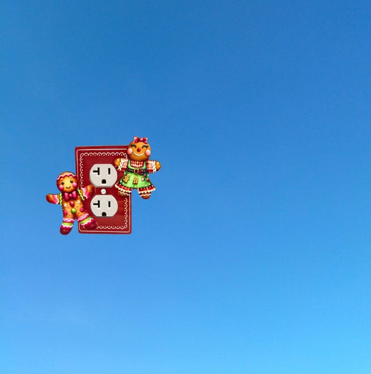 Gingerbread People Shaped Sublimated Outlet Plate