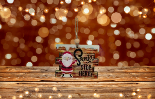 Plank Shaped Sublimated Christmas Ornament