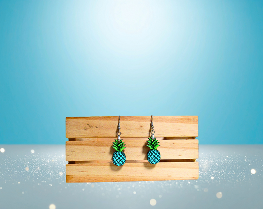 MDF-Pineapple Shaped Sublimated Earrings 1 inch