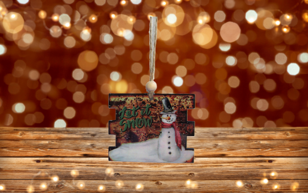 Plank Shaped Sublimated Ornament