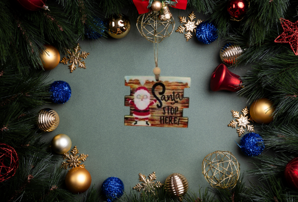Plank Shaped Sublimated Christmas Ornament