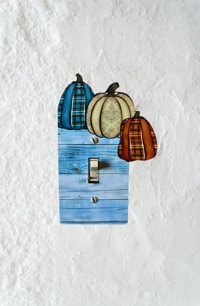 Pumpkin Themed Shaped Sublimated Light Switch Plate