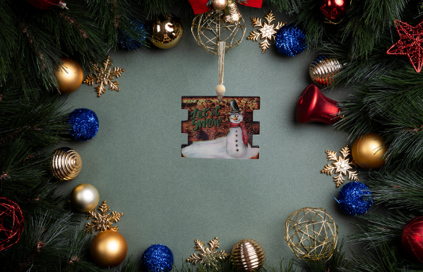 Plank Shaped Sublimated Ornament
