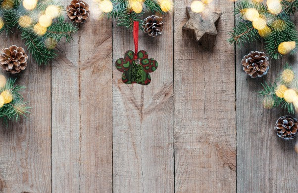 Paw Print Shaped Sublimated Ornament