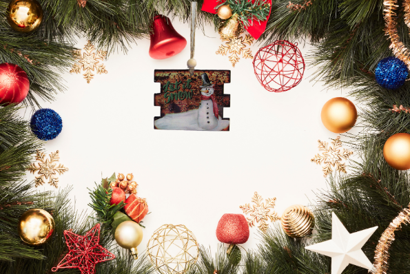 Plank Shaped Sublimated Ornament