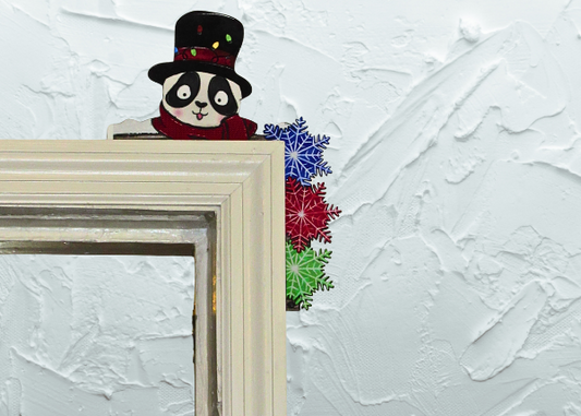 Panda Bear Shaped Sublimated Corner Sitter