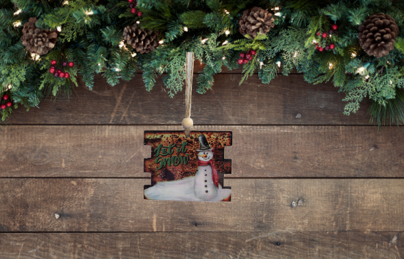 Plank Shaped Sublimated Ornament