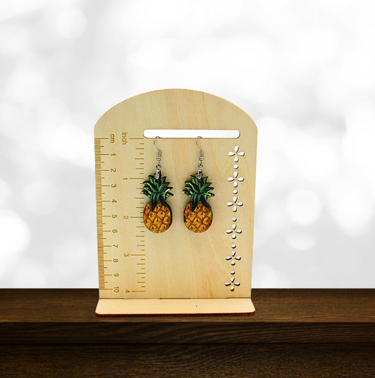 MDF-Pineapple Shaped Sublimated Earrings 1.5 inch