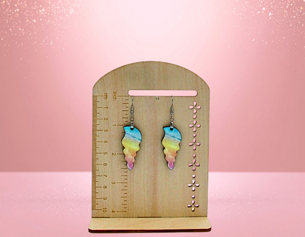 MDF- Tulip Shell Shaped Sublimated Earrings 1.5 inch