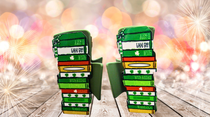 MDF- Stacked Book Shaped Sublimated Hair Clip
