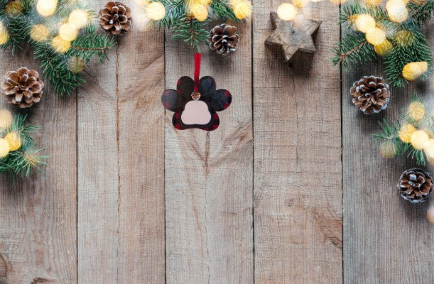 Paw Print Shaped Sublimated Ornament