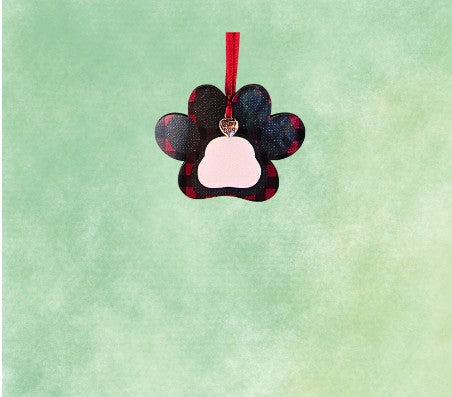 Paw Print Shaped Sublimated Ornament