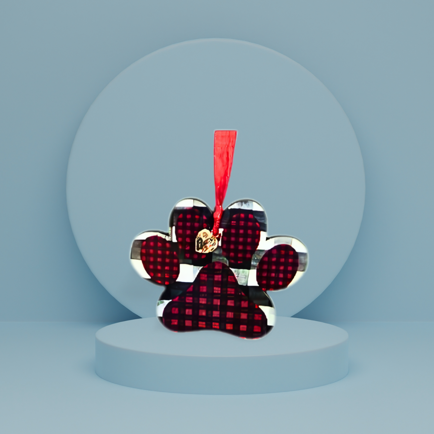 Paw Print Shaped Sublimated Ornament