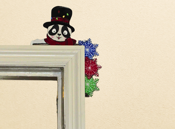 Panda Bear Shaped Sublimated Corner Sitter