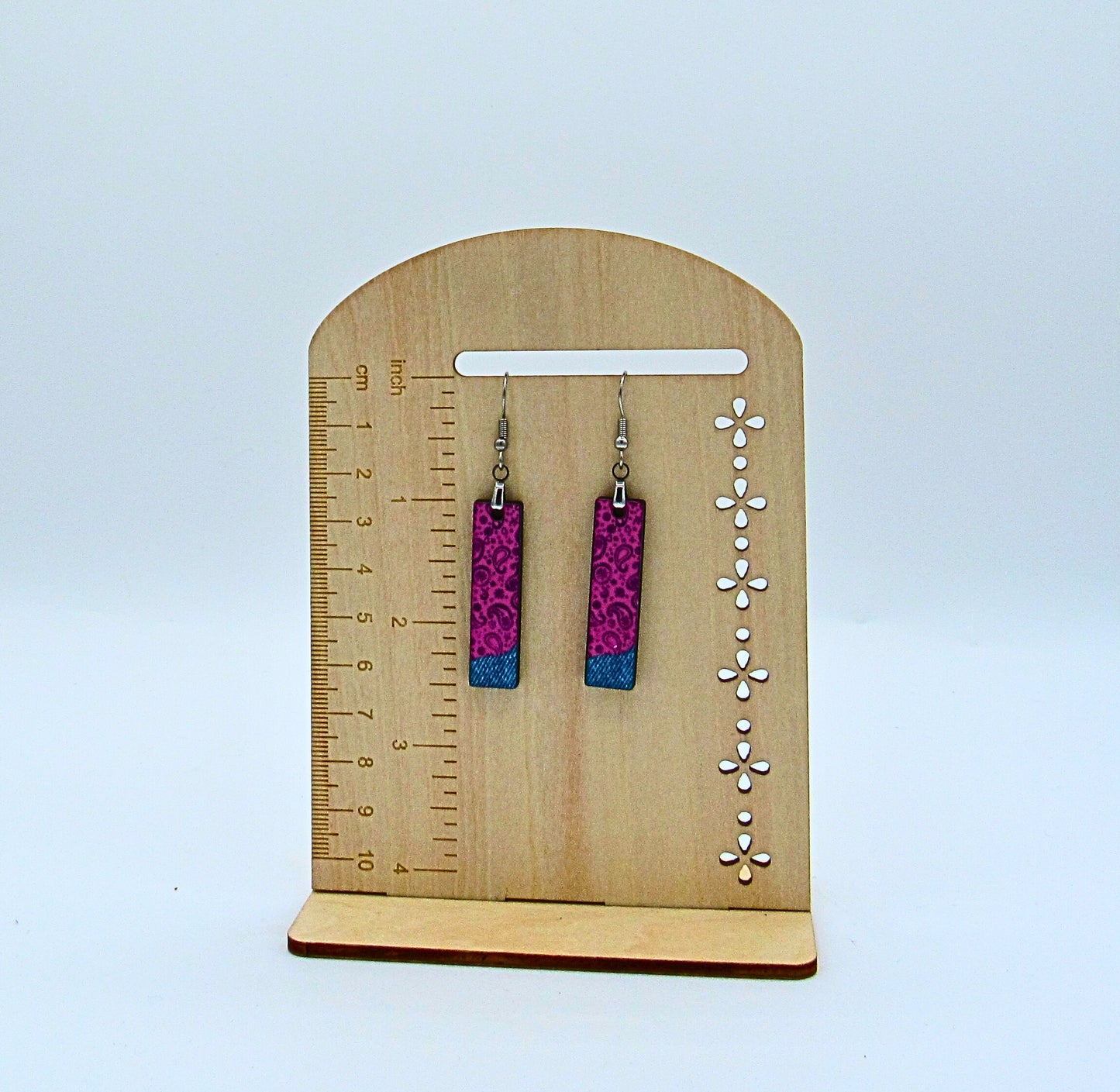 MDF Bar Shaped Sublimated Earrings 1.5 inch